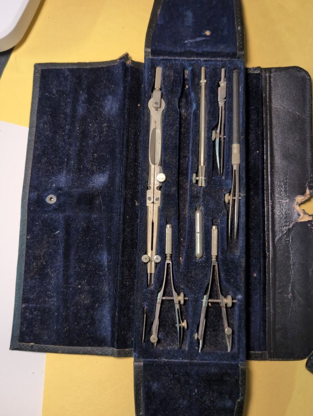 The Technical Supply Co Scranton PA Vintage Drawing Drafting Compass Set